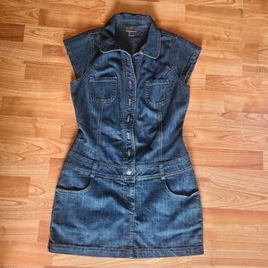 Mossimo denim coverall mini dress M
